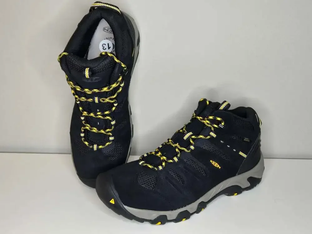 Men's Headout Waterproof Hiking Boot in Black and Lemon Curry Colorway